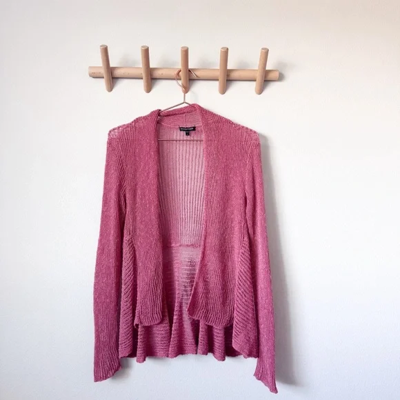 Eileen Fisher Airy Linen Grain Rib Cardigan - Picture 1 of 8